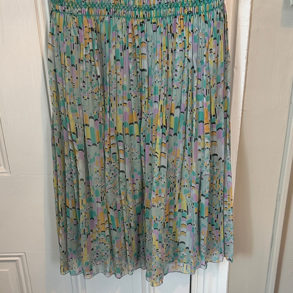 Anna Sui Colorful Smocked Sleeveless Dress - Picture 4 of 7